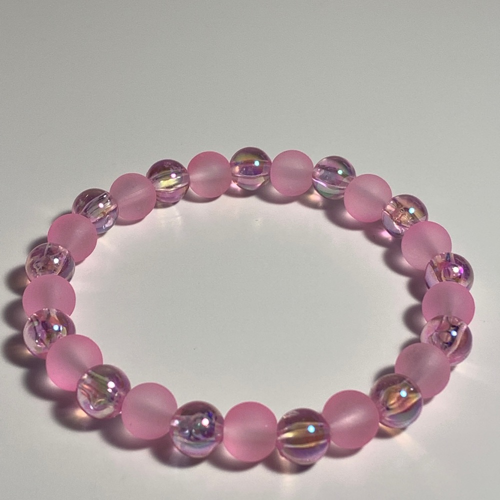 Pink clear bracelet